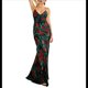 thumbnail image 1 of Vestido Maxi Ajustado de Verano para Mujer, con Tirantes y Estampado Floral, Ajustado, Sin Espalda para Fiestas y Clubes Negro L, 1 of 10