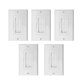 thumbnail image 2 of Placa de pared de un solo cepillo (blanco/paquete de 5), inserto pasan, 2 of 2