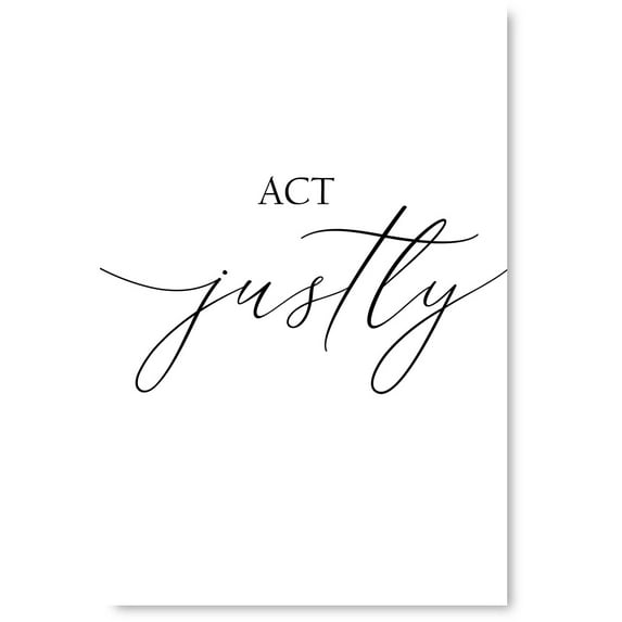 Awkward Styles Act Justly Bible Verse Scripture Poster Bible Verse Vinyl Wall Art Bible Quotes Poster Decor Holy Bible Unframed Art Bible Verse Wall Decal Christian Home Decor Gifts for Christian