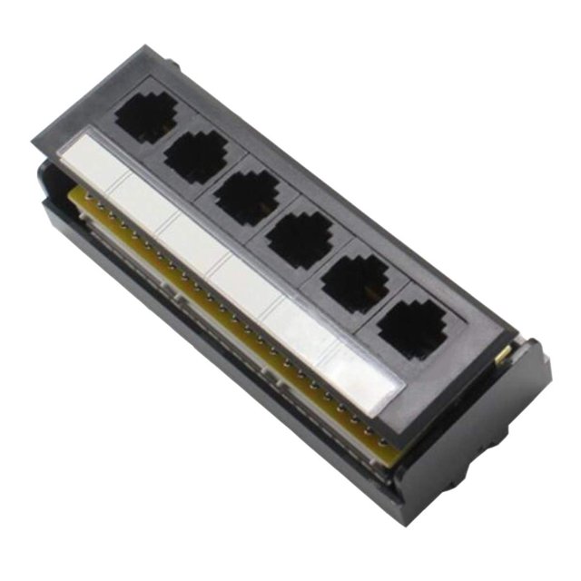 Panel de conexión Yankok CAT6 de 6 puertos de reemplazo con T568A/B codificado