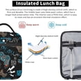 thumbnail image 3 of Cool Video Game Joystick Funny Portable Black Lunch Bag Insulated Lunch Box Reusable Totes For Women Men Work Picnic Camping Travel, 3 of 10