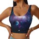 thumbnail image 1 of Balery Planets Stars And Galaxies1 Sujetadores deportivos con espalda cruzada para mujer, acolchados, sin costuras, de alto impacto, ideales para yoga, gimnasio, entrenamiento y fitness.-XX-Large, 1 of 8