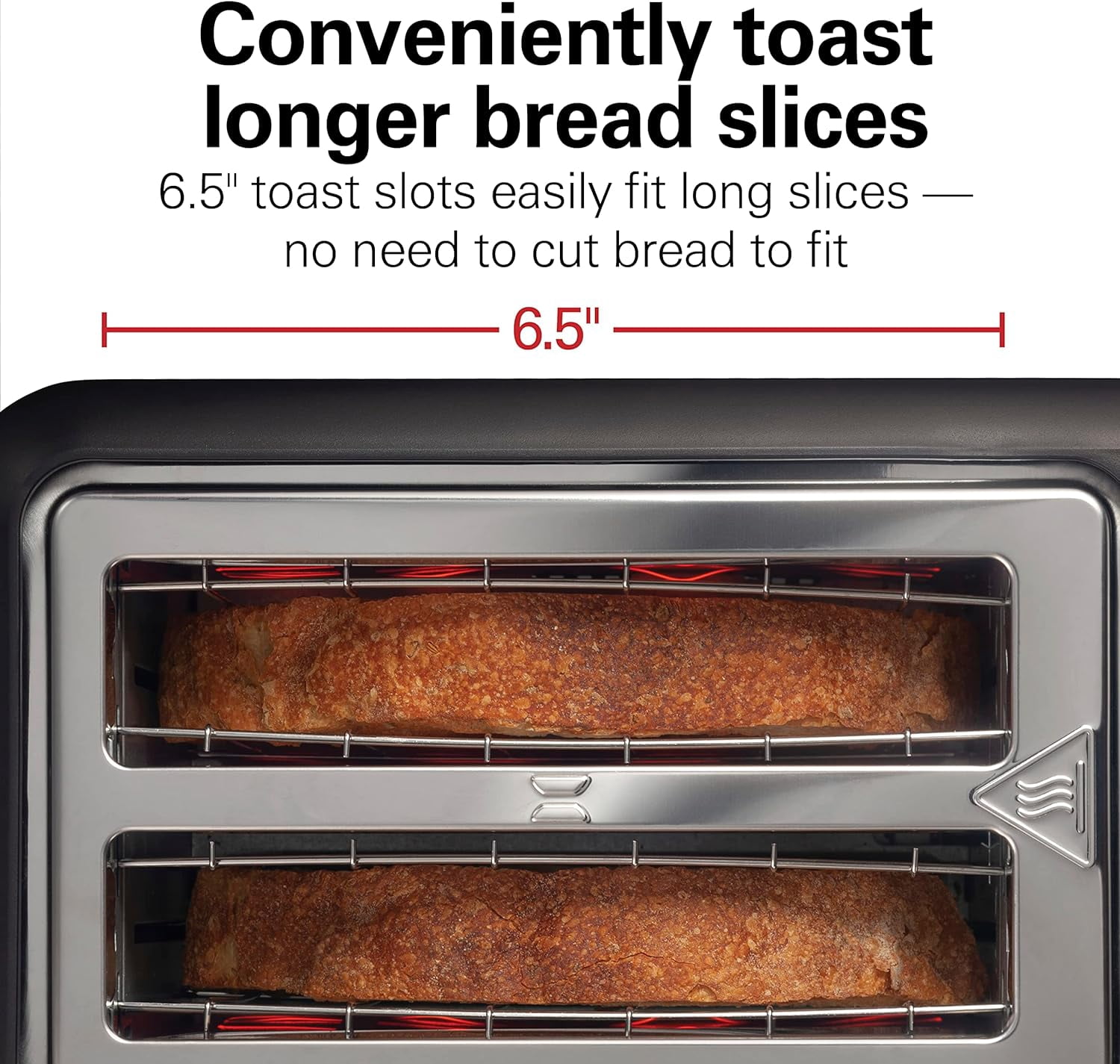 Gourmet 2 Slice Slot Toaster with Extra Long & Wide Slots, Sure-Toast Technology, Shade Selector, Bagel Setting, Matte Black and Stainless Steel (22996)