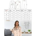 thumbnail image 5 of CaiDieNu Luxurious Women's Satin Pajama Set - 2PC Long Sleeve Button Down Loungewear with Pockets & Soft Short Sleeve Nightwear Pants, Perfect Sleepwear for Comfort & Style, 5 of 11