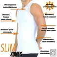 thumbnail image 4 of Men's Insta Slim MSC2307 Power Mesh Compression Tank w/ Back & Side Support (White S), 4 of 11