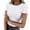 514_White, variant on QASIEATN Sweatshirt for Graceful Ladies Fashion, Short Sleeve Neck Ribbed Knit Casual Tops Tee Summer Slim Basic Shirts, Womens Fall Tops