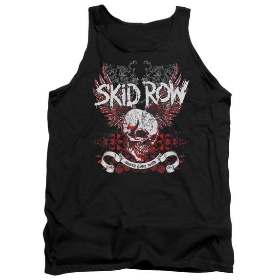 Skid Row Winged Skull Adult Tank Top Black