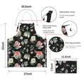 thumbnail image 7 of Pioneer Flower Floral Print Pattern Apron-Garden Aprons for Women with Pockets-Cotton Linen Waterproof Kitchen Cooking Gardening Aprons Adjustable for Kitchen,Cooking,BBQ and Salon 33x27 Inch, 7 of 7