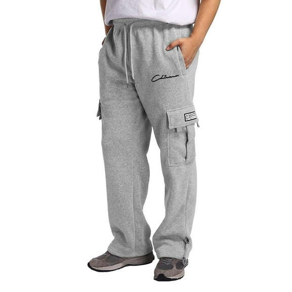 Men's Casual Pants Male Fitness Running Trousers Drawstring Loose Waist Solid Color Pocket Loose Sweatpants GY1 3XL