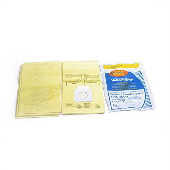 TVP Envirocare Mircrofiltration Canister Vacuum Bags - 50558, 5055, 50557 9pk 9