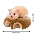 thumbnail image 2 of Baby Sofa Support Chair Soft Plush Cartoon Animals Baby Sitting Chair Learning to Sit Seats without Filled Cotton, 2 of 4