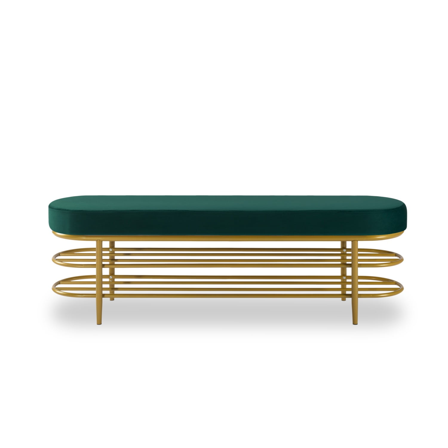 Kadyn Metal Shoe storage bench, Modern Free Standing Shoe Racks for Entryway and Hallway, Entryway Bench with Velvet Cushion, Dark Green Kadyn Metal Shoe storage bench, Modern Free Standing Shoe Racks for Entryway and Hallway, Entryway Bench with Velvet Cushion, Dark Green