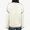 thumbnail image 4 of Wdgfv Office Pullover Sweater Women Elegant Women's Knit Pullover Sweater Soft Comfort Winter Warm Color Block Design Casual Long Sleeve Crewneck Top, 4 of 5