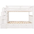 thumbnail image 2 of Harper & Bright Designs Full over Full Bunk Bed Frame for Bedroom with 6 Drawers, White, 2 of 8