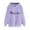 1-Purple, variant on Sweatshirt for Women Hooded Love Printed Off Shoulder Sleeves Long Sleeved Sweatshirt Yellow L