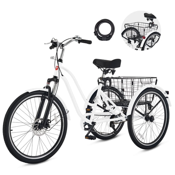 Tricycle Adulte à 3 Roues - Vélo Trike, Tricycle Pliant pour Adultes