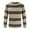 Khaki, variant on ZKCCNUK Autumn And Winter New Round Neck Color Matching Personality Trend Men's Striped Sweater