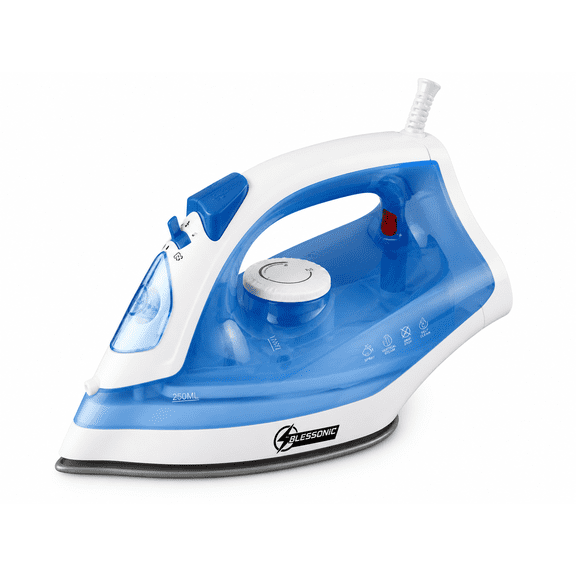 Blessonic Electronic Steam Iron with Adjustable Temperature, Ceramic Soleplate & Powerful Steam Burst And Lightweight.