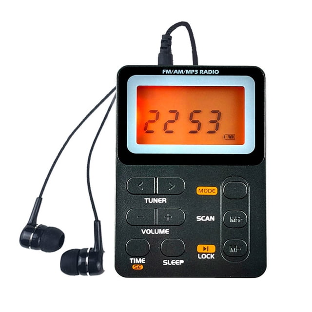 Radio bolsillo Cgtredaw AM FM 2 Bandas Pantalla LED 2 1 Pulgadas Reproductor MP3 portátil