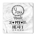 thumbnail image 1 of Saying Bandana, You Took My Heart Saying, Unisex Head and Neck Tie, by Ambesonne, 1 of 2