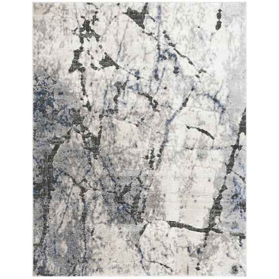 SAFAVIEH Petra Jesper Abstract Area Rug, Ivory/Light Grey, 8' x 10'