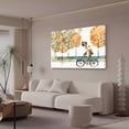 thumbnail image 3 of A Person Rides a Bike In Autumn Landscap Poster Decorative Painting Canvas Wall Art Living Room Posters Bedroom Painting,Frame-style,12x18inch(30x45cm), 3 of 8