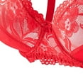 thumbnail image 4 of Daqian Bras for Women Womens Solid Lace Lingerie Bras Plus Size Underwear Bralette Bras Comfortable Bra Women Bras on Sale Red 18(XXXXXL), 4 of 4