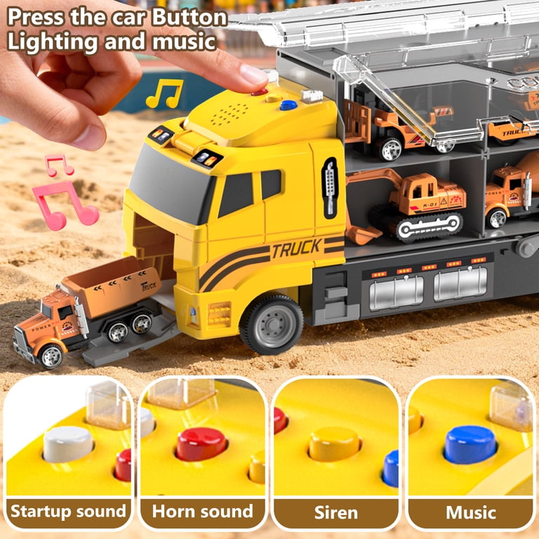 Lucky Doug Construction Truck Set With 6 Metal Vehicles and Play Mat photo 8