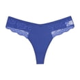 thumbnail image 1 of Gibobby Calzoncillos sexy Bragas cómodas de encaje de algodón para mujer(Azul,XL), 1 of 5