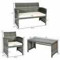 thumbnail image 2 of Gymax 8PCS Patio Outdoor Rattan Furniture Set w/ Cushioned Chair Loveseat Table, 2 of 10