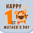 thumbnail image 4 of Inktastic Happy First Mothers Day with Tiger Boys or Girls Baby Bib, 4 of 4