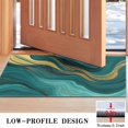 thumbnail image 3 of Teal and Gold Marble Glitter Waves Pattern Door Rugs,Washable Non Slip Door Mats Indoor,Decorative Door Mats,Entry Mat Indoor for Entrance,Bedroom,Kitchen,Bathroom,17"x30", 3 of 6