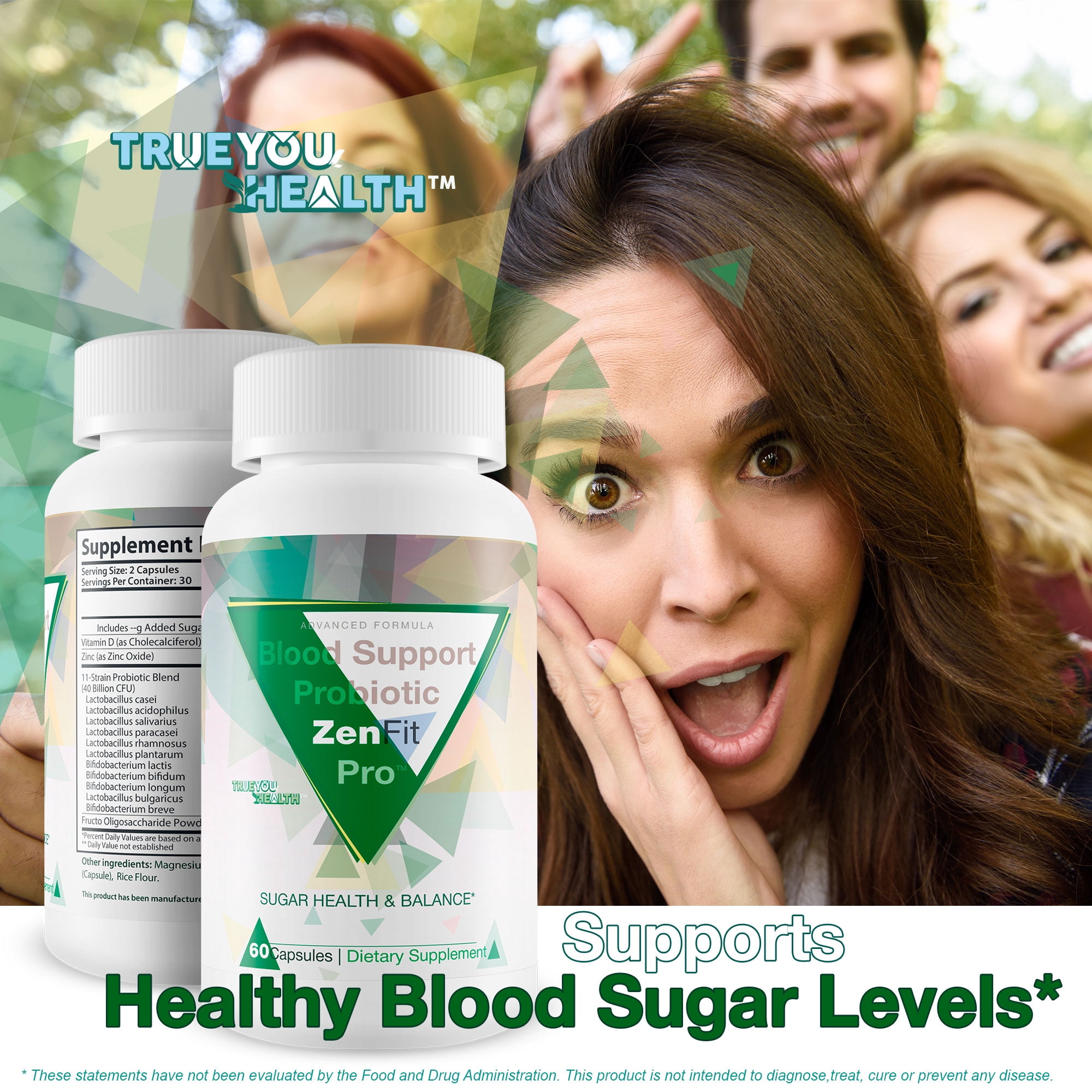 Blood Support Probiotic Zenfit Pro - Our Best Probiotic Blood Support Supplement - Promote Sugar Health & Blood Balance - Blood Support Pills - Probiotic Blood Capsules - Sugar Health Blood Health