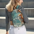 thumbnail image 5 of Disketp Starry Sky Cloud Fox print Canvas Backpack Lightweight Travel Daypack Student Rucksack Laptop Backpack-Medium, 5 of 5