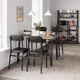 thumbnail image 2 of 4-person dining mesa set: space-saving moderno dinette para small kitchens y breakfast nooks, gris mesa con 4 forrado sillas, 2 of 7