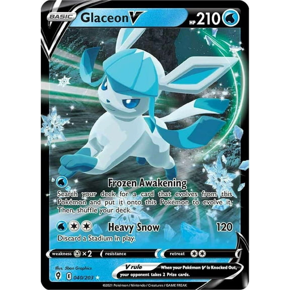 Pokemon Evolving Skies Glaceon V #040