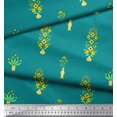 thumbnail image 3 of Soimoi Polyester Crepe Fabric Flower Vase Clip Art Decor Fabric Printed Yard 42 Inch Wide, 3 of 3