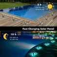 thumbnail image 5 of 4pack Solar Pool Deck Lights Pool Side Floor Lights,Outdoor Above Ground and Inground Swimming Pools Accessories, 5 of 8