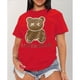 thumbnail image 3 of Playera Blusa Con Impresion De Oso Lover Bear Para Mujer Color Rojo Talla Mediana Marca Emil SaEs, 3 of 4