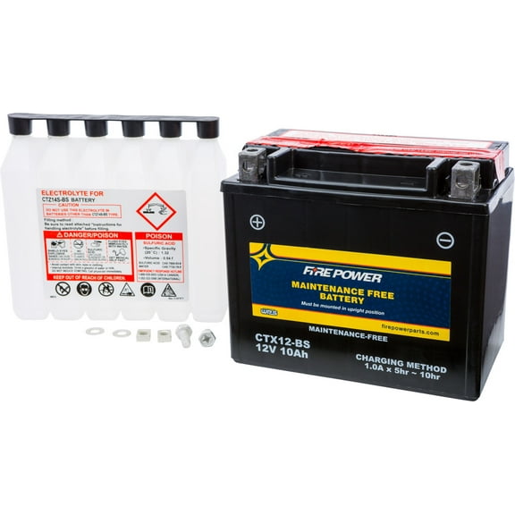 Fire Power Maintenance Free Battery CTX12-BS Compatible With Kawasaki VN900D Vulcan 900 Classic LT 2006-2013