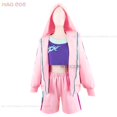 thumbnail image 2 of Disfraz de Cosplay de Anime para mujer, peluca rosa de Hip Hop, ropa deportiva, abrigo Sexy, traje de fiesta Kawaii, peluca cos, 2 of 4
