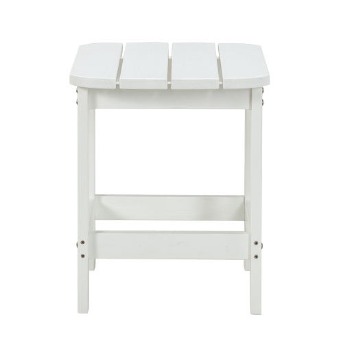 Adirondack Side Table, Weather Resistant Outdoor Side Table, Plastic Small Patio Table for Garden, Lawn, Indoor Outdoor Companion, Easy to Assemble, White - image 2 of 7