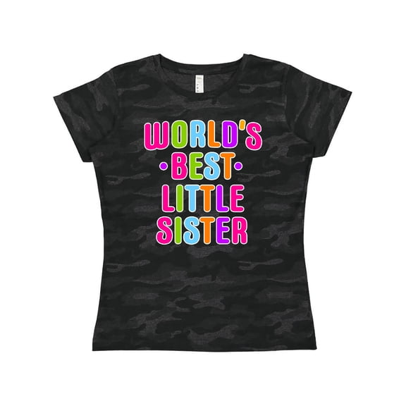 Inktastic Worlds Best Little Sister Women's T-Shirt