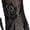 Black lattice strap, variant on Stretchy Over Knee Socks for Women Rose Lace Pattern and Secure Tie Closure
