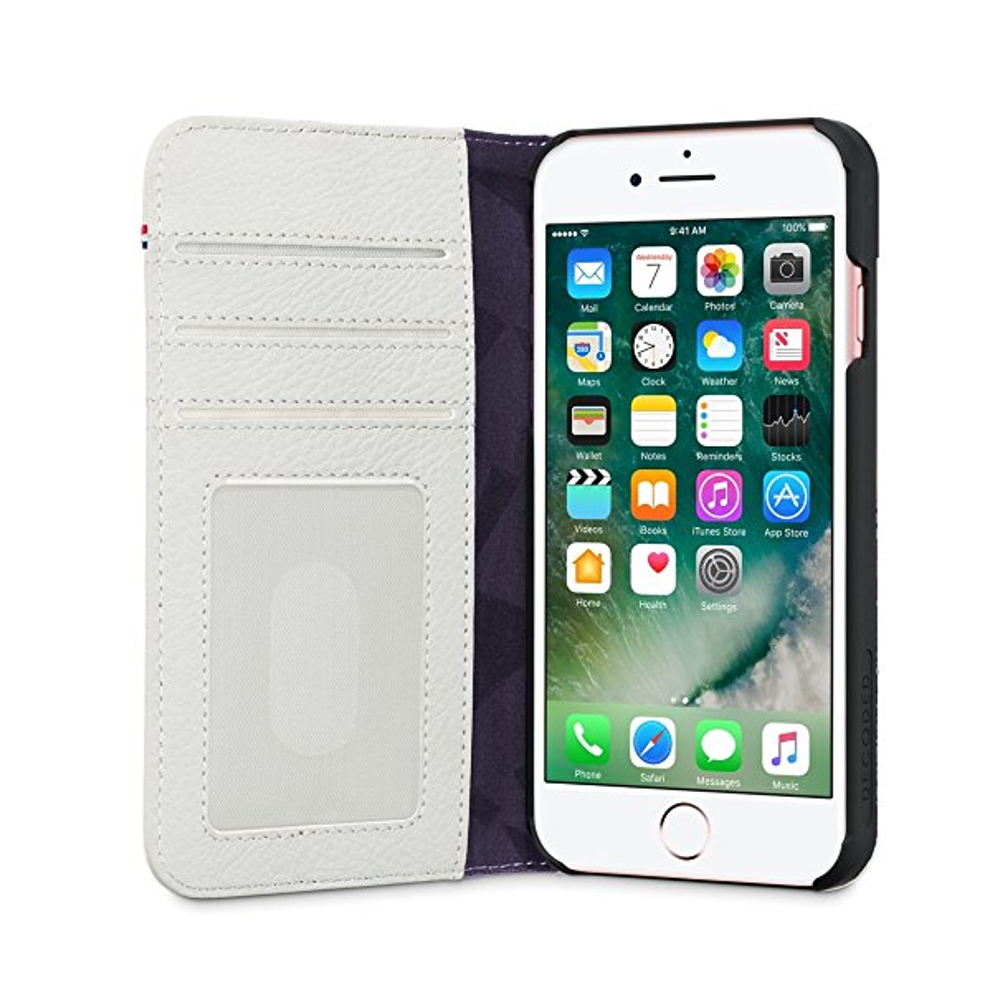 Decoded Leather White Wallet Case f/ Apple iPhone 8 / 7 / 6s / 6