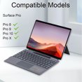 thumbnail image 4 of Wireless Magnetic Detachable Bluetooth 5.3 Keyboard with 7-Color Backlight & Multi-Touch Trackpad, Palm Rejection, Long Battery Life, Compatible with Microsoft Surface Pro 8/9/10/11/X, Black Grey,, 4 of 7