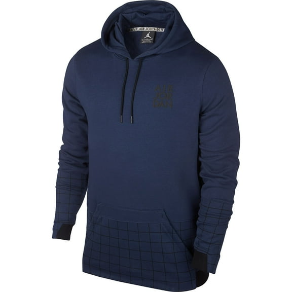 Jordan AJIV Stencil Pullover Men's Hoodie Blue-Black 642584-410