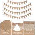 thumbnail image 4 of Unique Bargains Bannière Triangle en Coton et Lin 32,8 Pieds, 48 Pcs, Crème, 4 of 5
