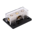 thumbnail image 1 of Power Distribution Block, Practical Zinc Alloy 2 Way 0GA In 4GA Out Safe Ground Distribution Block  for Car Audio, 1 of 7