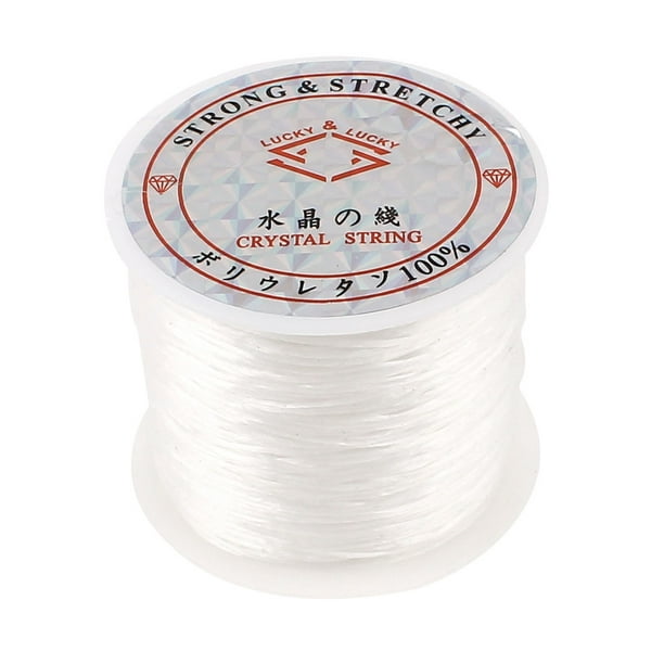 Unique Bargains Crystal Elastic Stretchy Beading String Cord Thread Jewelry Craft Line White 60m White